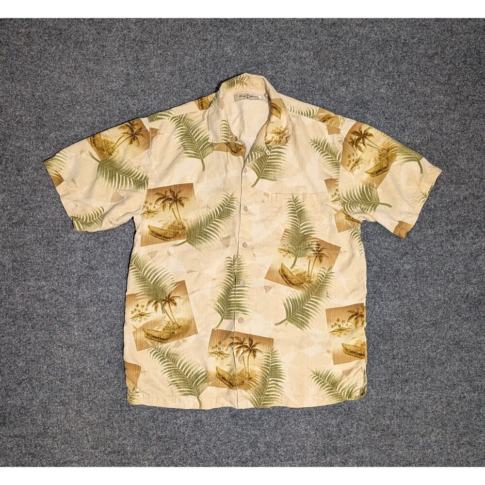 Tommy Bahama Hawaiian Shirt Mens Small Silk Floral